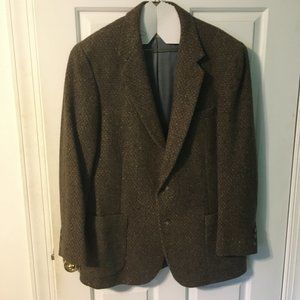 Barry Bricken Brown Tweed Wool Sport Coat